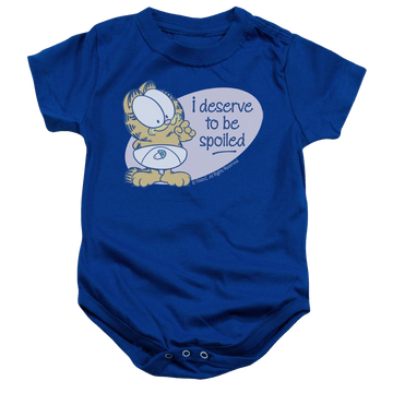 Royal baby bodysuit with Garfield Deserve To Be Spoiled graphic