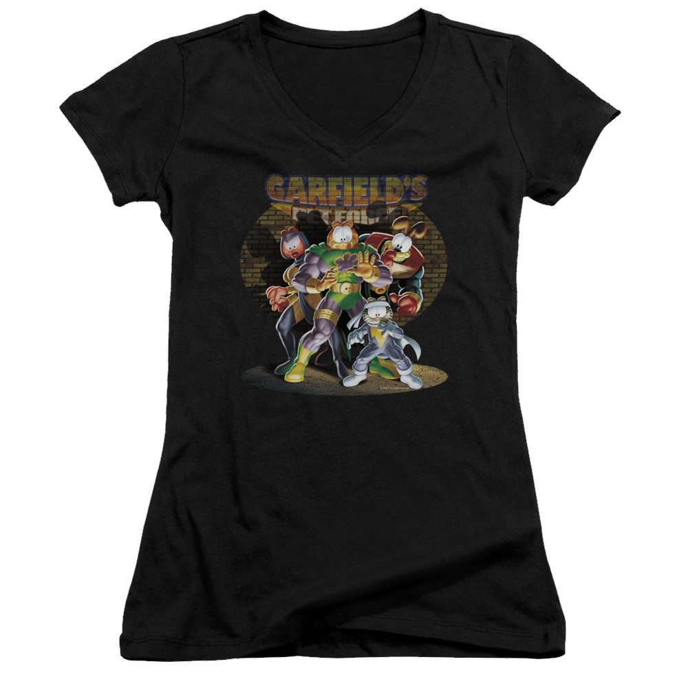 Garfield Spotlight - Juniors V-Neck T-Shirt Juniors V-Neck T-Shirt Garfield