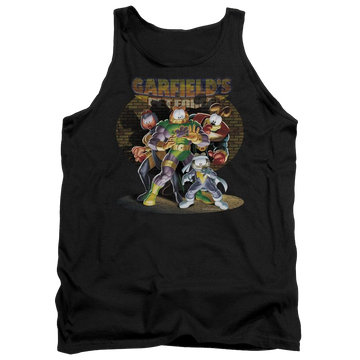 Black men's tank with Garfield Spotlight graphic