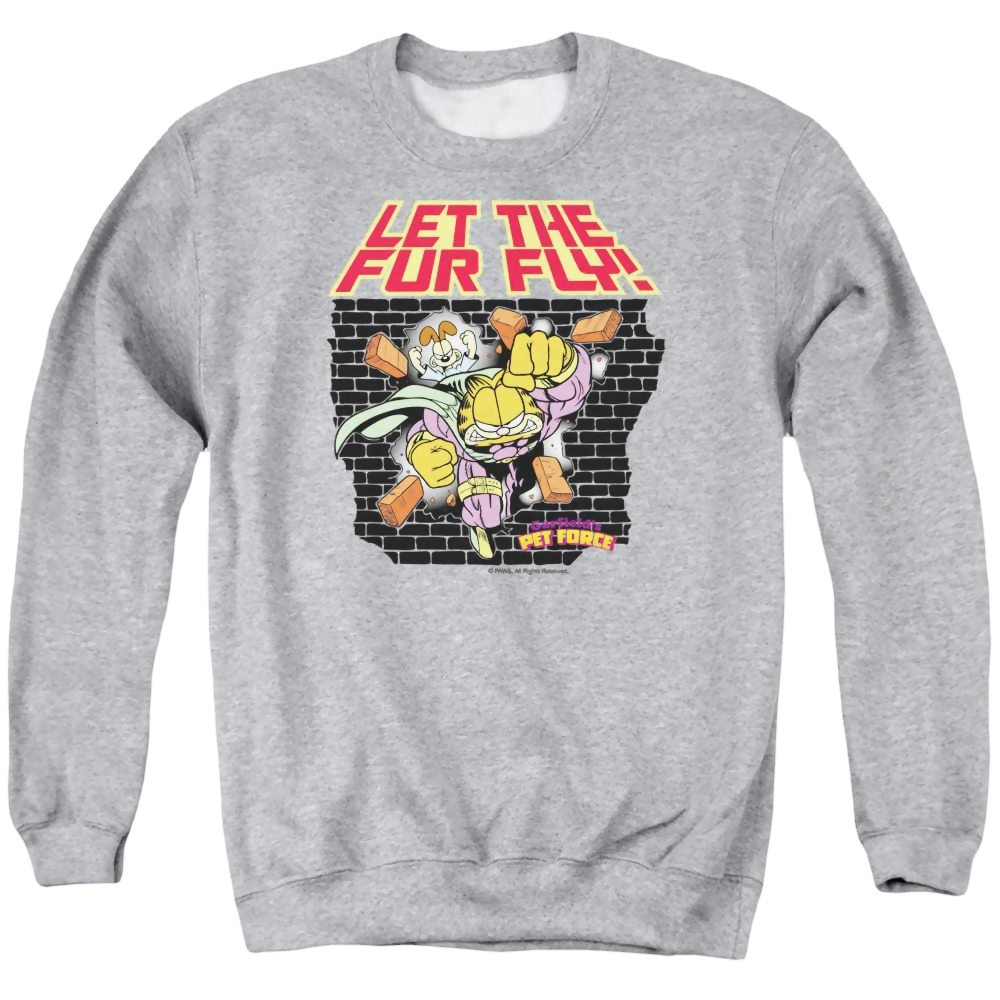 Garfield Let The Fur Fly - Men's Crewneck Sweatshirt Men's Crewneck Sweatshirt Garfield