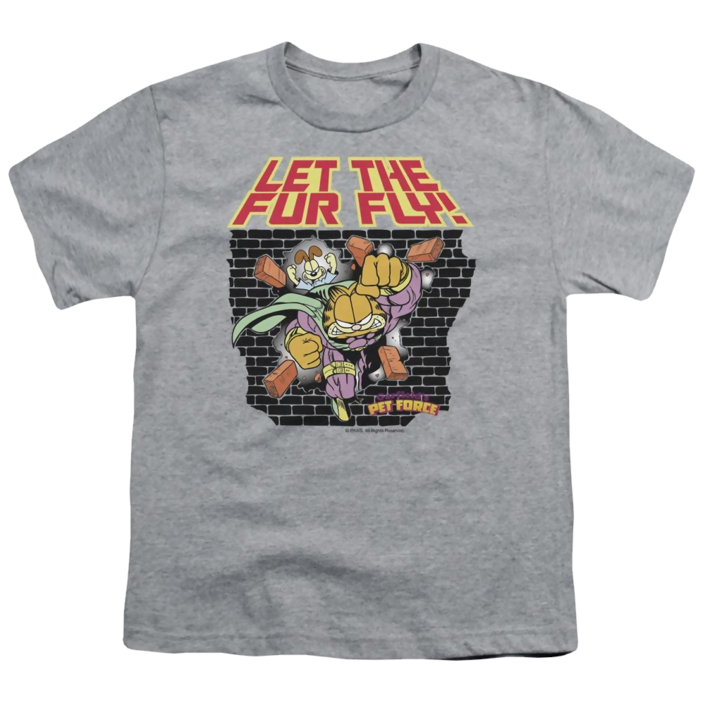 Garfield Let The Fur Fly - Youth T-Shirt (Ages 8-12) Youth T-Shirt (Ages 8-12) Garfield