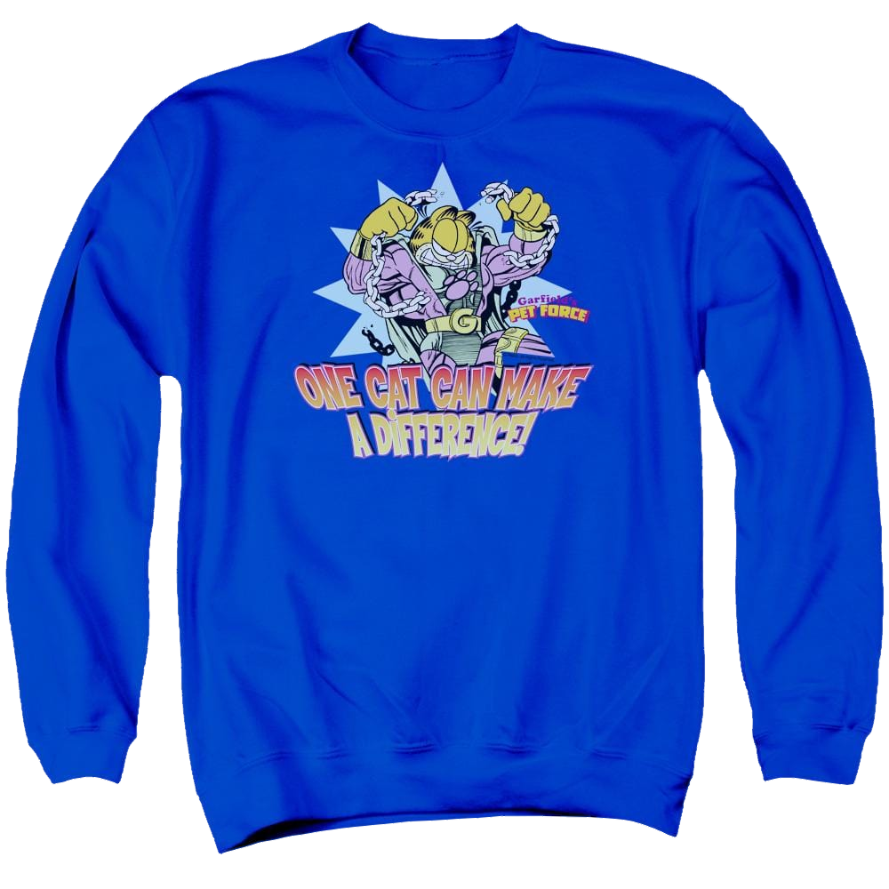 Garfield Make A Difference - Men's Crewneck Sweatshirt Men's Crewneck Sweatshirt Garfield