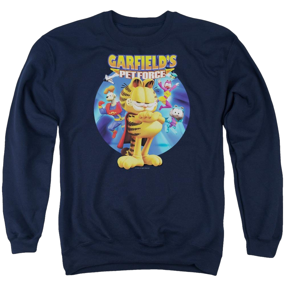 Garfield Dvd Art - Men's Crewneck Sweatshirt Men's Crewneck Sweatshirt Garfield