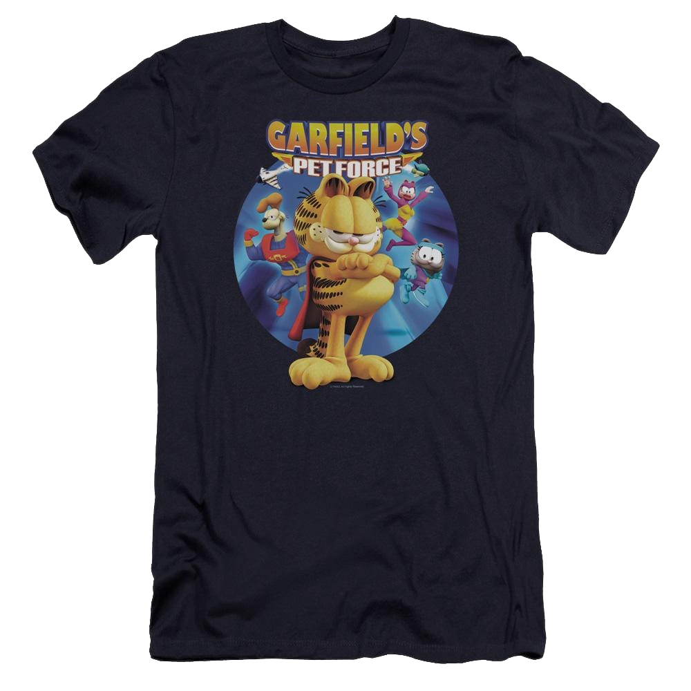 Garfield Dvd Art - Men's Premium Slim Fit T-Shirt Men's Premium Slim Fit T-Shirt Garfield