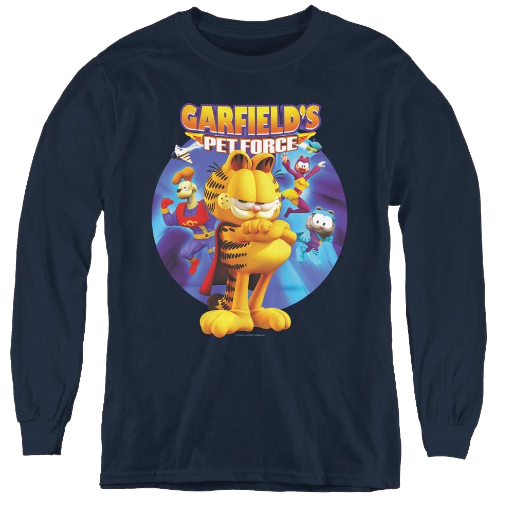 Garfield Dvd Art - Youth Long Sleeve T-Shirt Youth Long Sleeve T-Shirt Garfield