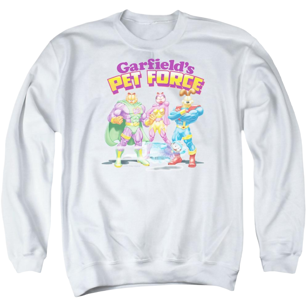 Garfield Heroes Await - Men's Crewneck Sweatshirt Men's Crewneck Sweatshirt Garfield