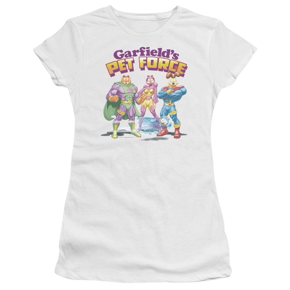 Garfield Heroes Await - Juniors T-Shirt Juniors T-Shirt Garfield