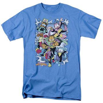 Carolina blue men's regular fit t-shirt with Garfield Ripped graphic