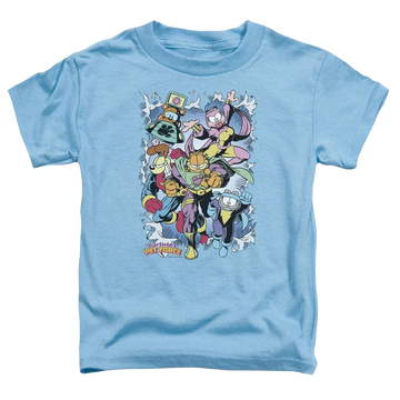 Carolina blue toddler t-shirt with Garfield Ripped graphic