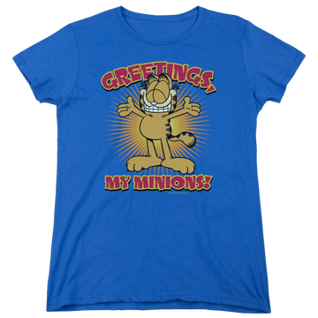 Royal women's t-shirt with Garfield Minions graphic