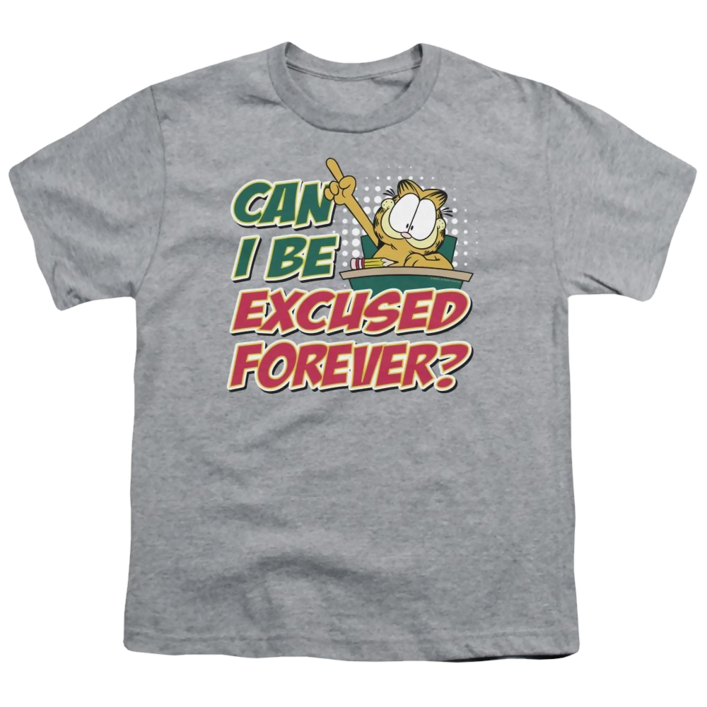 Garfield Excused Forever - Youth T-Shirt (Ages 8-12) Youth T-Shirt (Ages 8-12) Garfield