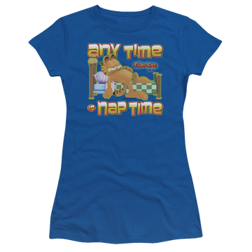 Royal juniors t-shirt with Garfield Nap Time graphic