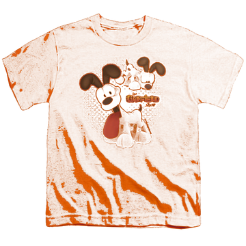 Orange youth t-shirt for ages 8 to 12 with Garfield Odie graphic
