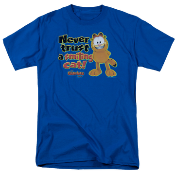 Royal men's regular fit t-shirt with Garfield Smiling graphic