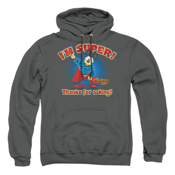 Charcoal pullover hoodie with Garfield Super graphic