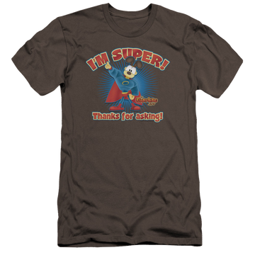 Charcoal men's premium slim fit t-shirt with Garfield Super graphic