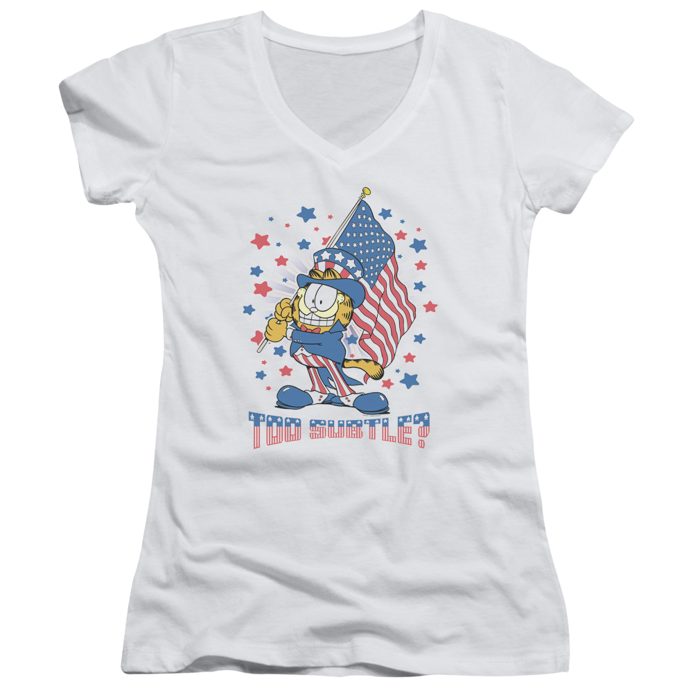 Garfield Subtle - Juniors V-Neck T-Shirt Juniors V-Neck T-Shirt Garfield