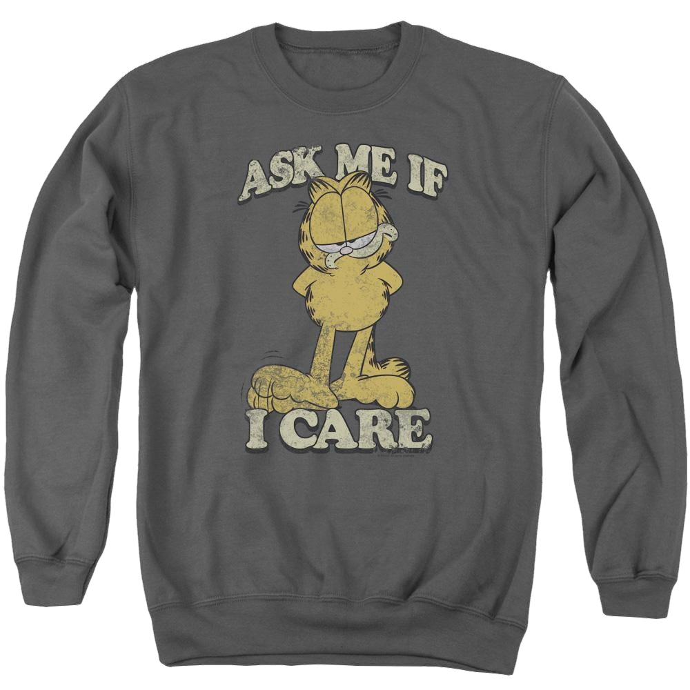 Garfield Ask Me - Men's Crewneck Sweatshirt Men's Crewneck Sweatshirt Garfield