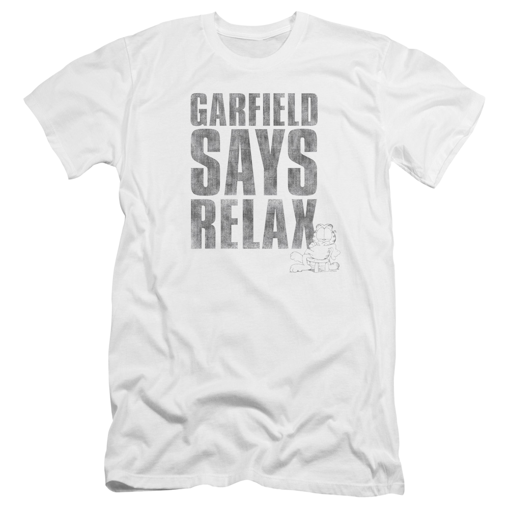 Garfield Relax - Men's Premium Slim Fit T-Shirt Men's Premium Slim Fit T-Shirt Garfield