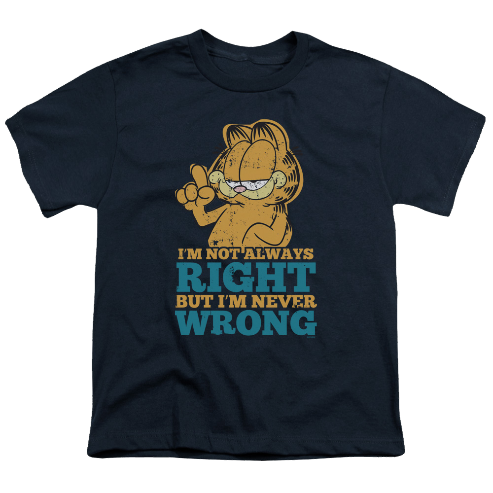 Garfield Never Wrong - Youth T-Shirt (Ages 8-12) Youth T-Shirt (Ages 8-12) Garfield
