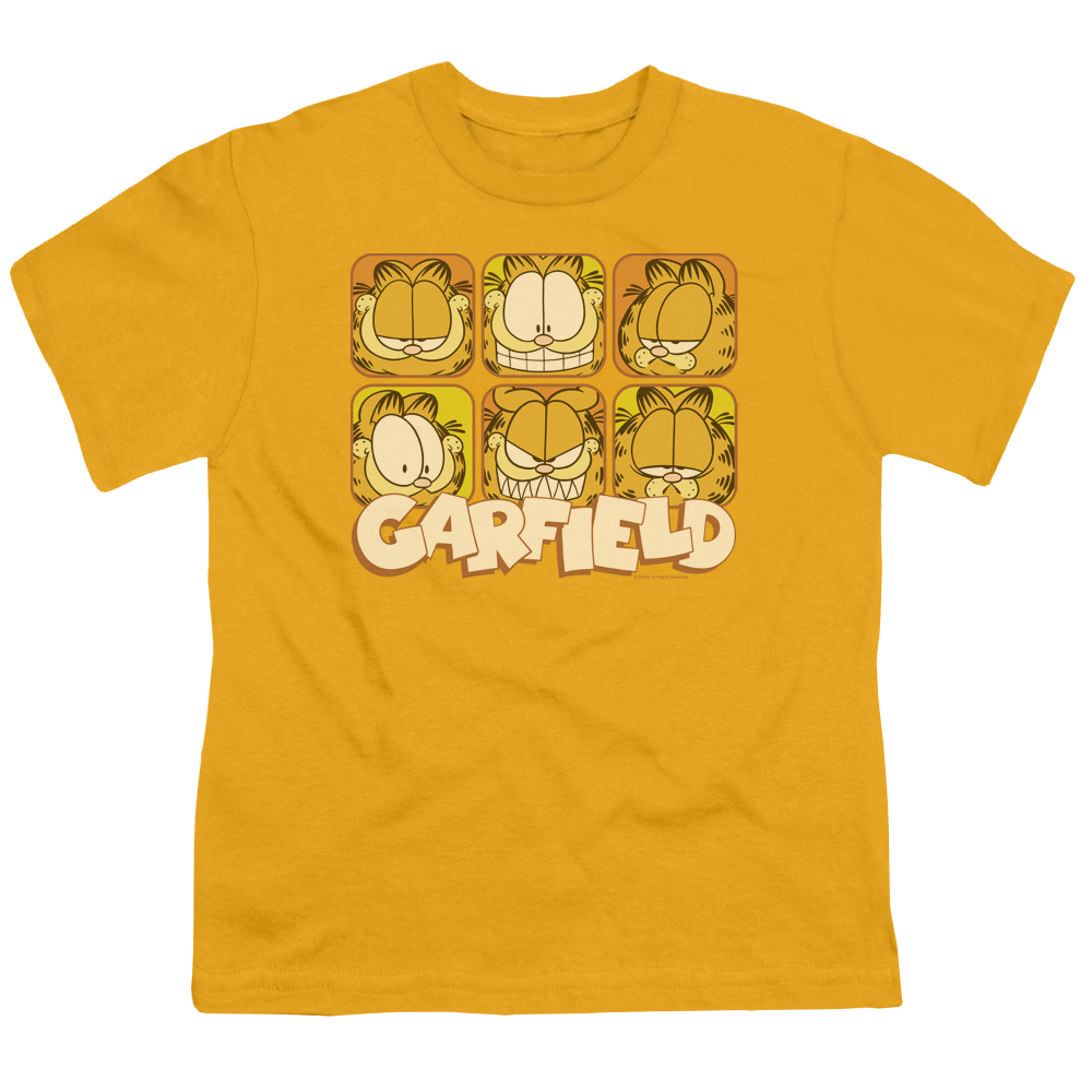 Garfield Many Faces - Youth T-Shirt (Ages 8-12) Youth T-Shirt (Ages 8-12) Garfield