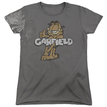 Black women's t-shirt with Garfield Retro Garf graphic