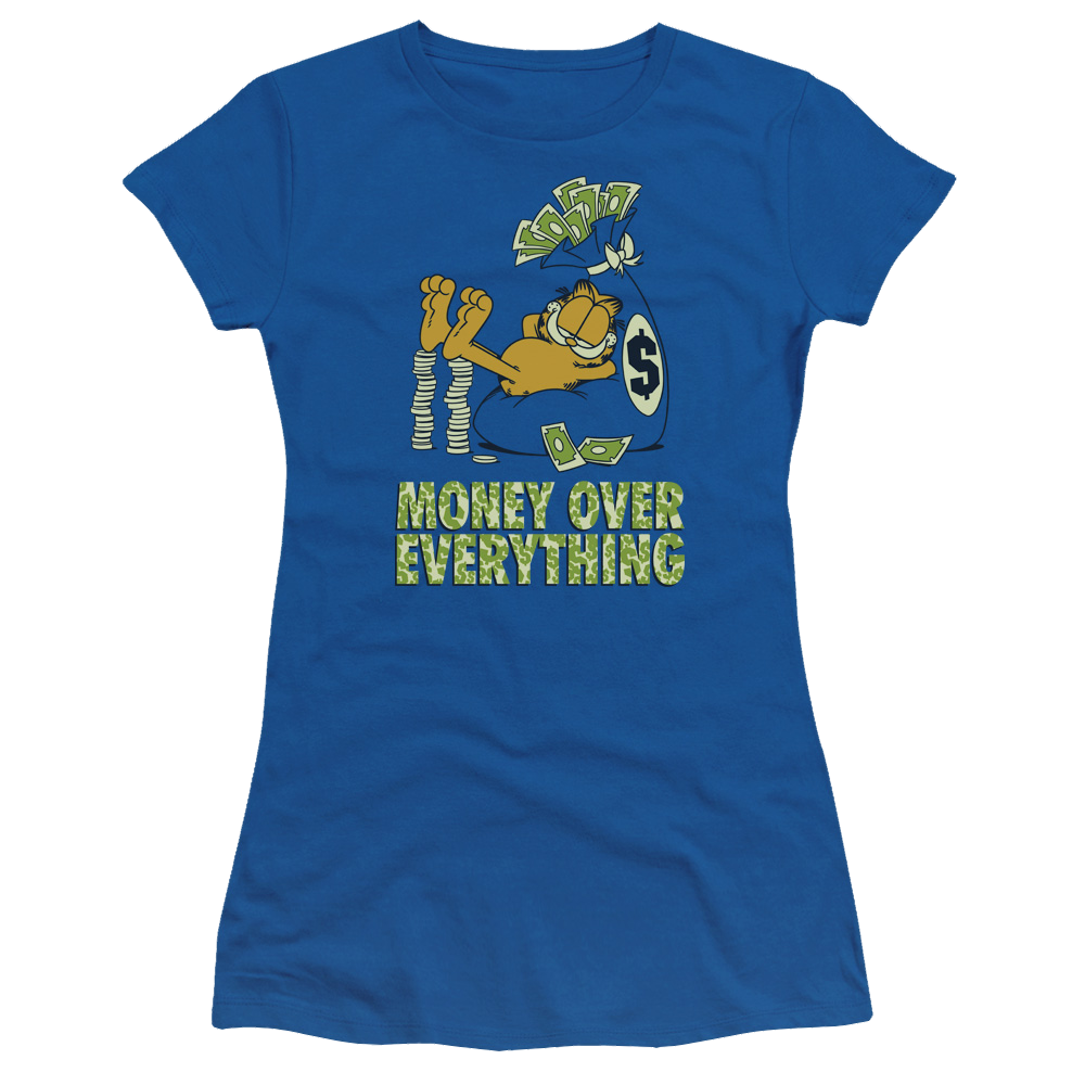 Garfield Money Is Everything - Juniors T-Shirt Juniors T-Shirt Garfield