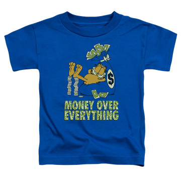 Royal toddler t-shirt with Garfield Money Is Everything graphic