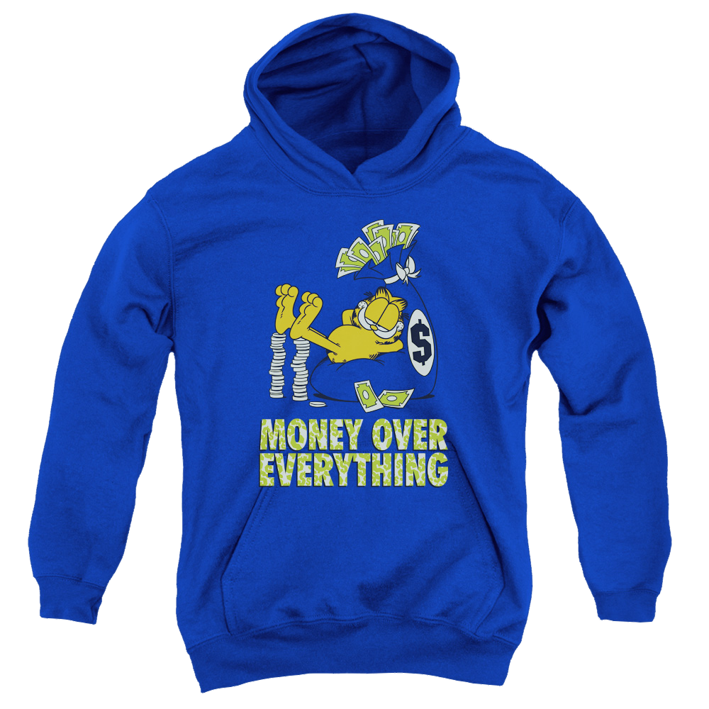 Garfield Money Is Everyfthhing - Youth Hoodie (Ages 8-12) Youth Hoodie (Ages 8-12) Garfield
