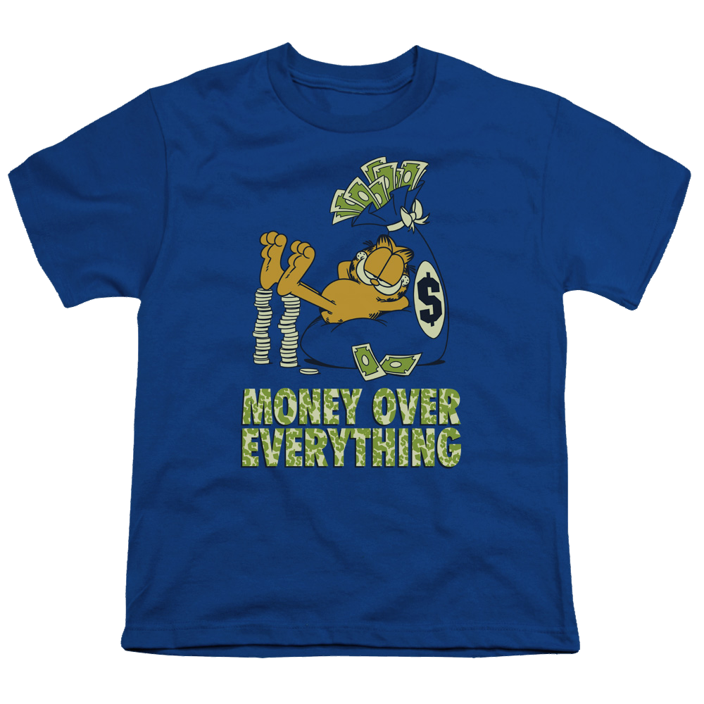 Garfield Money Is Everything - Youth T-Shirt (Ages 8-12) Youth T-Shirt (Ages 8-12) Garfield