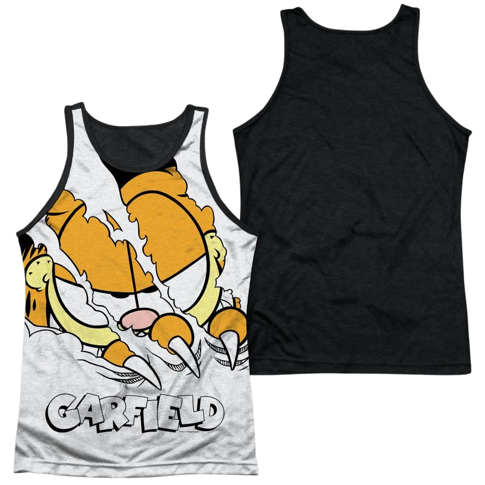 Garfield Torn Men's Black Back Tank Men's Black Back Tank Garfield