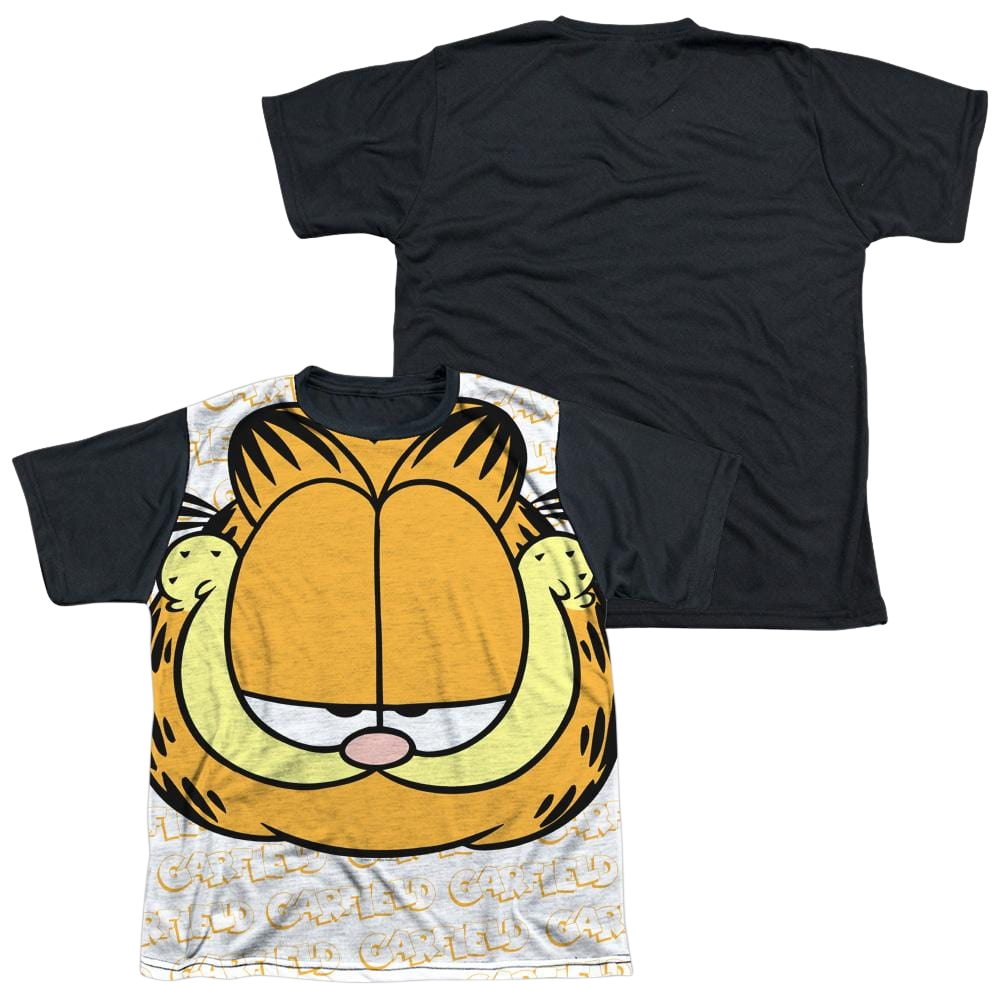 Garfield Big Face - Youth Black Back T-Shirt (Ages 8-12) Youth Black Back T-Shirt (Ages 8-12) Garfield
