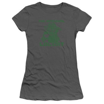 Charcoal juniors t-shirt with Garfield Og Lol graphic