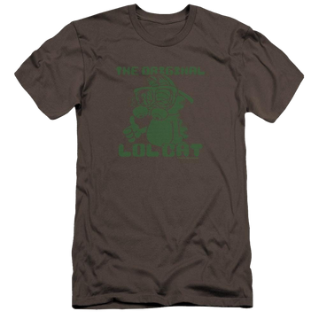 Charcoal men's premium slim fit t-shirt with Garfield Og Lol graphic