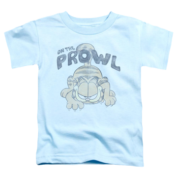 Light blue toddler t-shirt with Garfield Prowl graphic