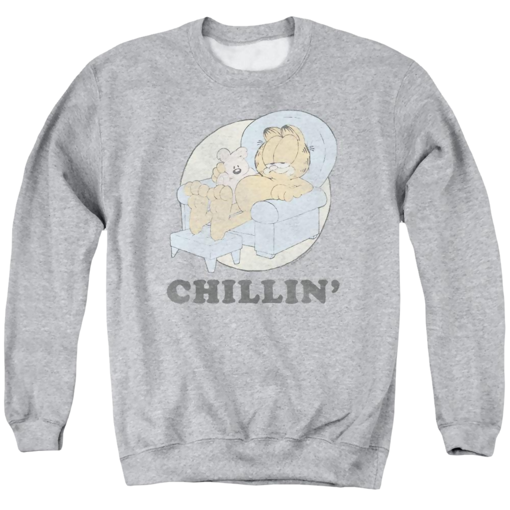 Garfield Chillin - Men's Crewneck Sweatshirt Men's Crewneck Sweatshirt Garfield