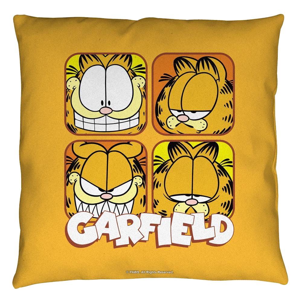 Garfield Faces Throw Pillow Throw Pillows Garfield