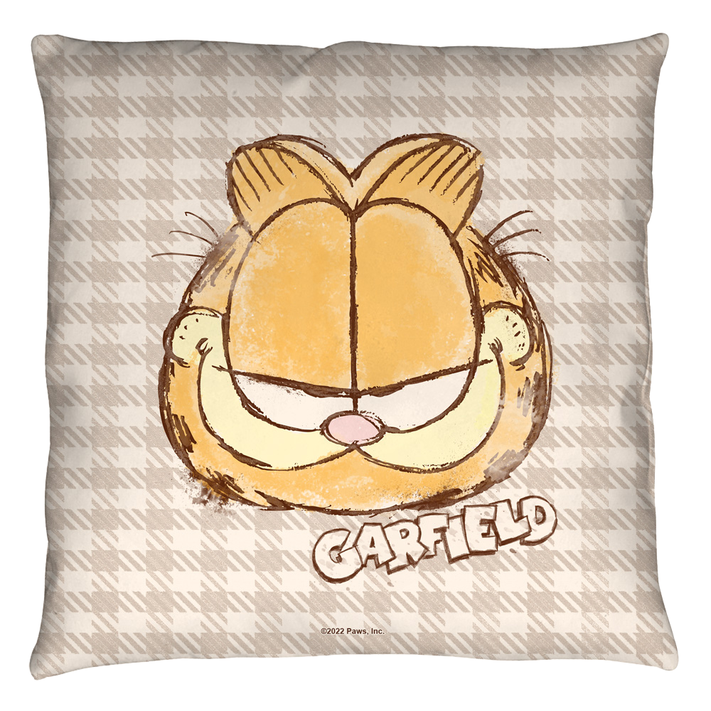 Garfield Watercolor Throw Pillow Throw Pillows Garfield