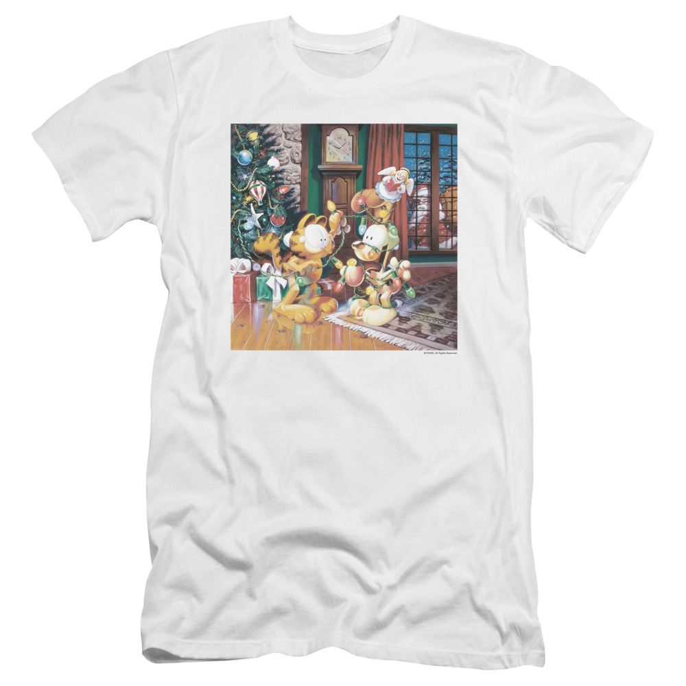 Garfield Odie Tree - Men's Premium Slim Fit T-Shirt Men's Premium Slim Fit T-Shirt Garfield