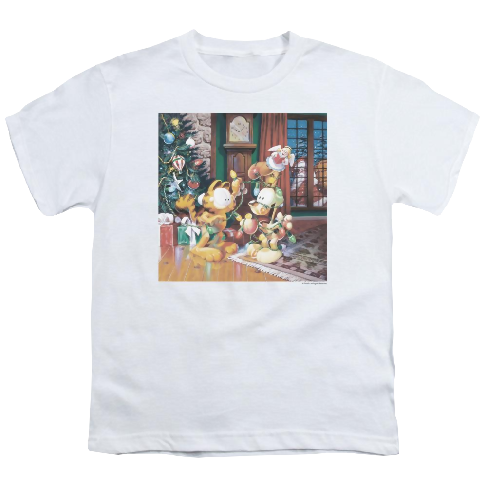 Garfield Odie Tree - Youth T-Shirt (Ages 8-12) Youth T-Shirt (Ages 8-12) Garfield