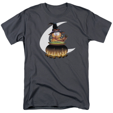 Charcoal men's regular fit t-shirt with Garfield Stir The Pot graphic