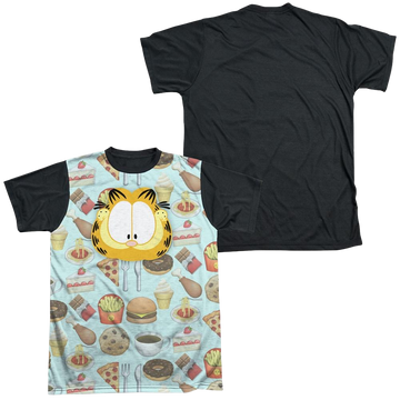 Garfield Cat Food men's black back t-shirt