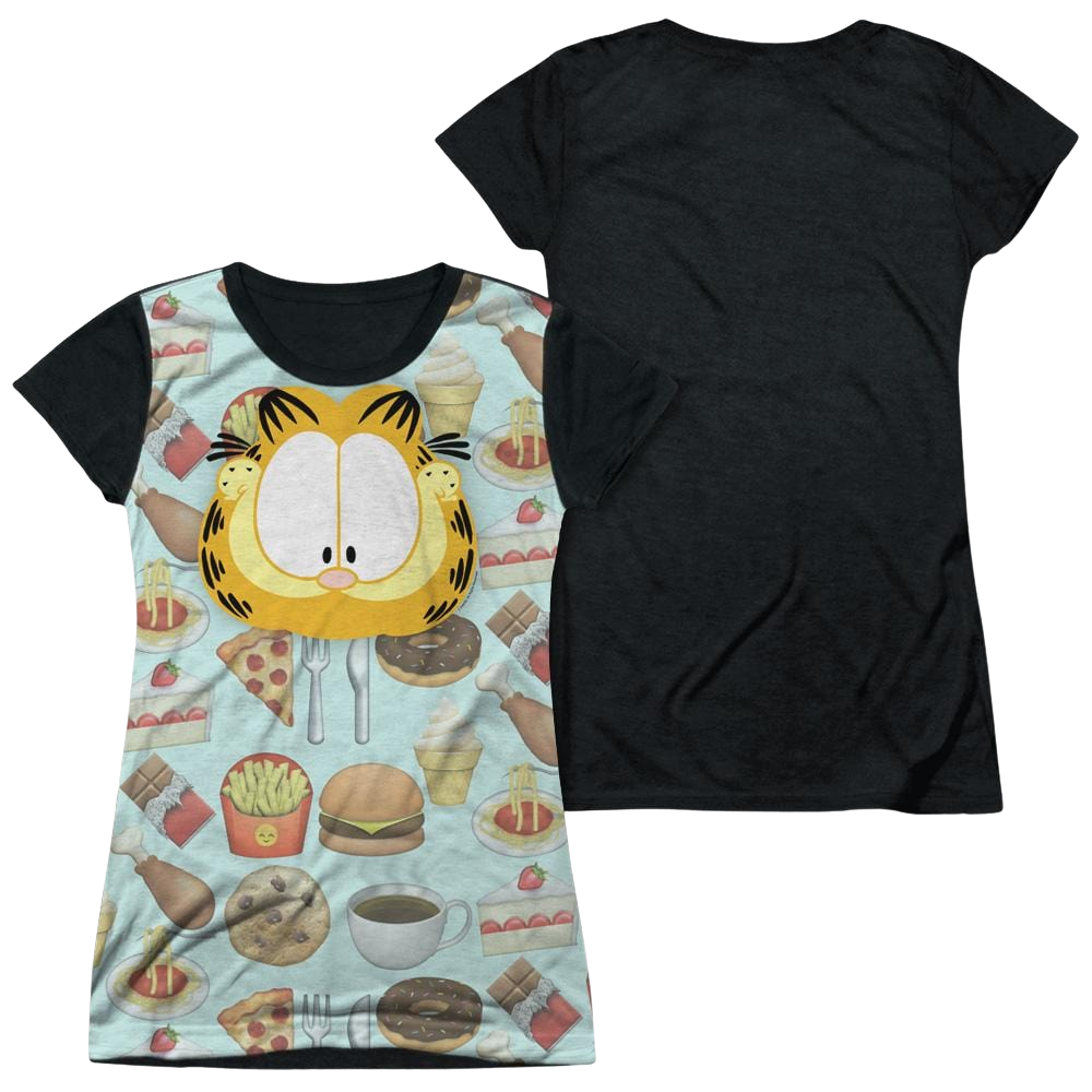 Garfield Cat Food - Juniors Black Back T-Shirt Juniors Black Back T-Shirt Garfield