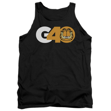 Black men's tank with Garfield G40 graphic