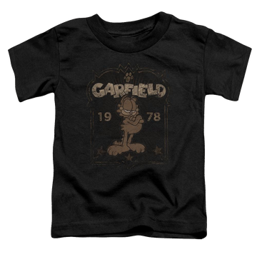 Black toddler t-shirt with Garfield Est 1978 graphic