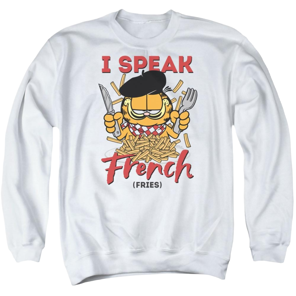 Garfield Speaking Love - Men's Crewneck Sweatshirt Men's Crewneck Sweatshirt Garfield