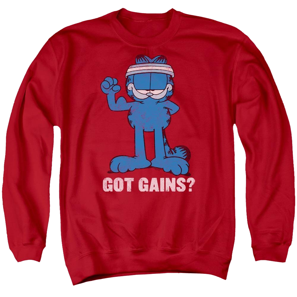 Garfield Got Gains - Men's Crewneck Sweatshirt Men's Crewneck Sweatshirt Garfield