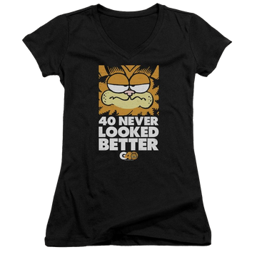 Garfield 40 Looks - Juniors V-Neck T-Shirt Juniors V-Neck T-Shirt Garfield