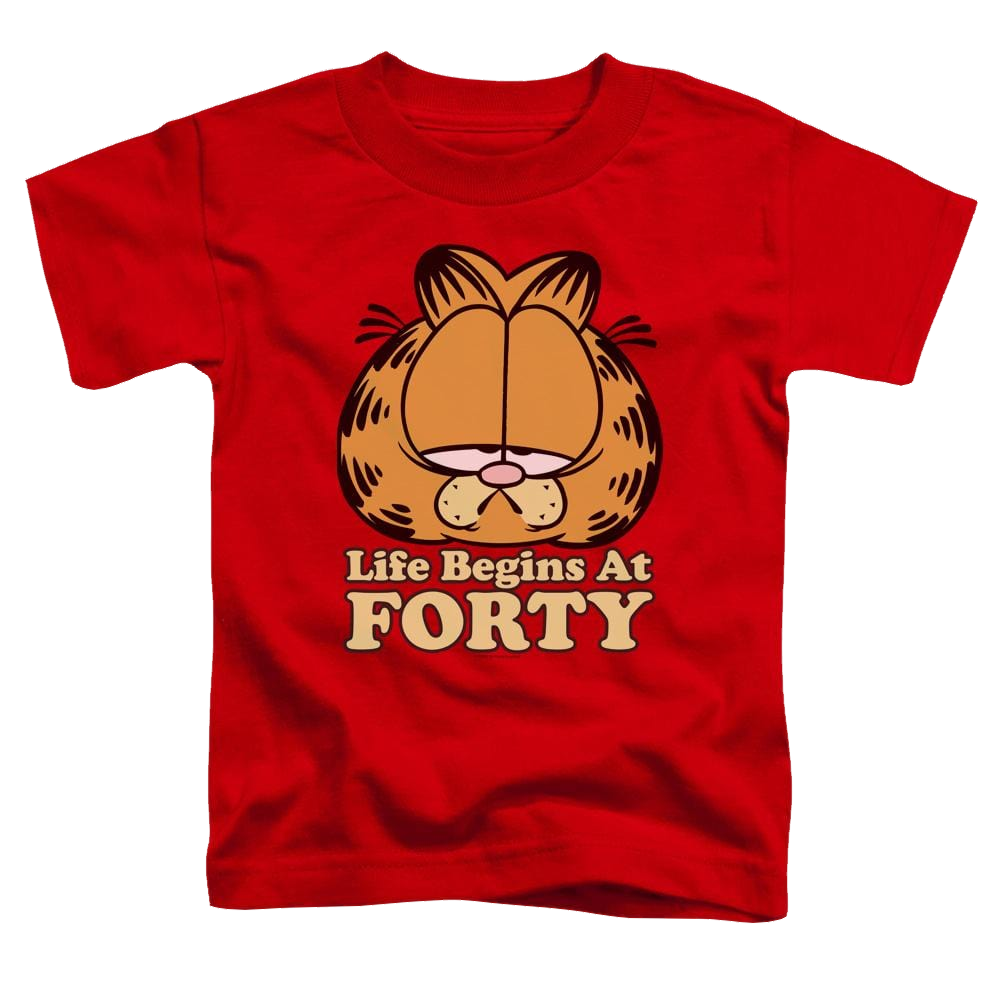 Garfield Life Begins At Forty - Toddler T-Shirt Toddler T-Shirt Garfield