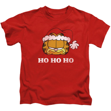 Red kid's t-shirt for ages 4 to 7 with Garfield Ho Ho graphic